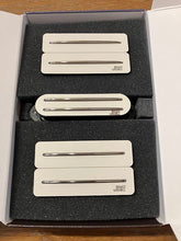 Load image into Gallery viewer, Joe Barden Engineering (JBE Pickups) HSH Set (Single Mode  HB Neck- S-Dlx Middle -Single Mode HB Bridge) White
