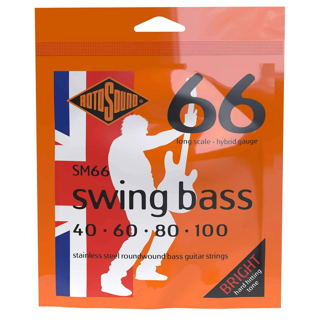 Rotosound SM66 Long Scale Swing Bass 66 Hybrid Strings | 40-100
