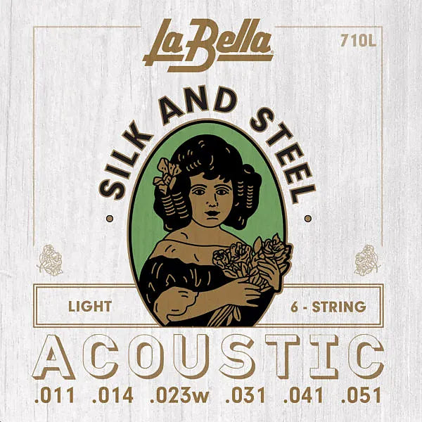 La Bella 710L Silk and Steel Acoustic Guitar Strings