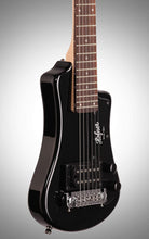 Load image into Gallery viewer, Hofner HCT-SH-BK Black&quot;Shorty&quot; Mini/Travel Guitar w/ travel gig bag
