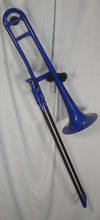 Load image into Gallery viewer, pBone Plastic Trombone Blue with mouthpiece and bag New
