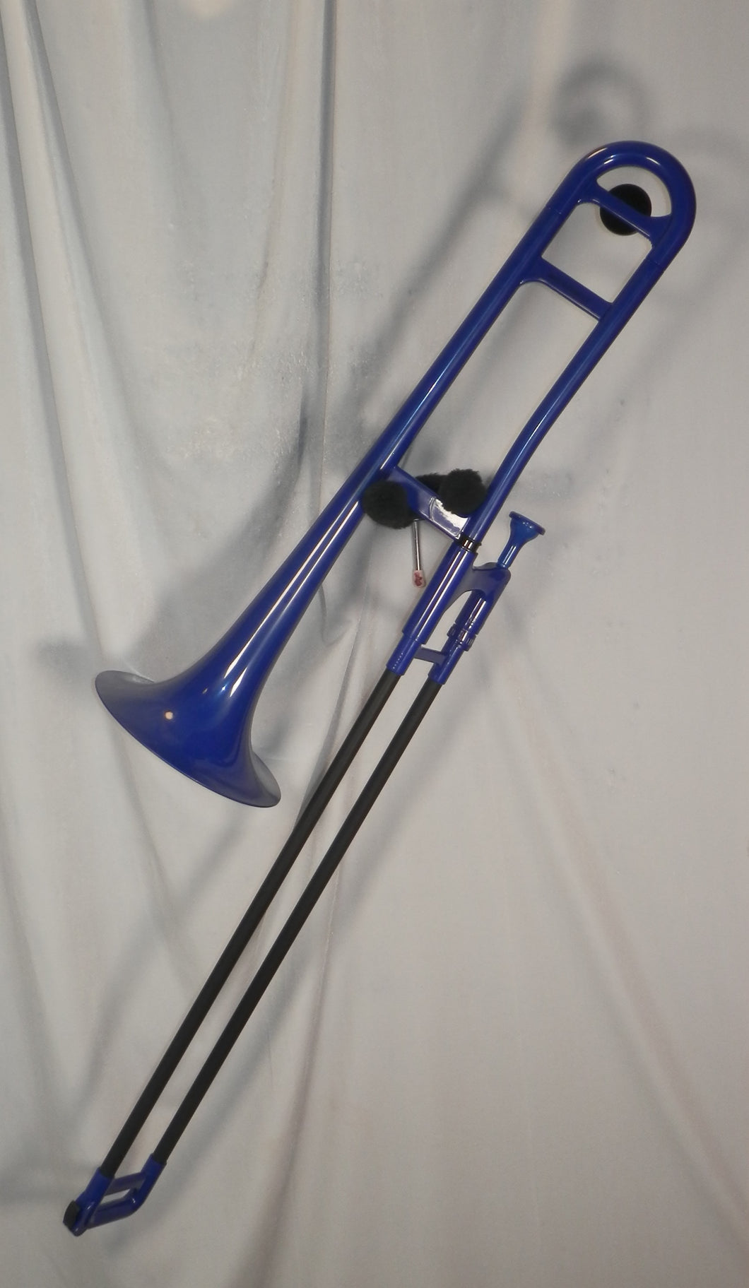 pBone Plastic Trombone Blue with mouthpiece and bag New