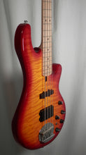 Load image into Gallery viewer, Lakland 44-02 DLX Skyline Deluxe 4-String Quilt Cherry Sunburst Maple Fingerboard
