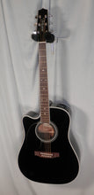 Load image into Gallery viewer, Takamine EF341SCLH Black Dreadnought Cutaway Acoustic Electric Lefty Solid Cedar Top with case
