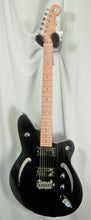Load image into Gallery viewer, Reverend AirSoinc W Midnight Black Semi Hollow Thru-Body F Holes w/ WIlkinson Trem
