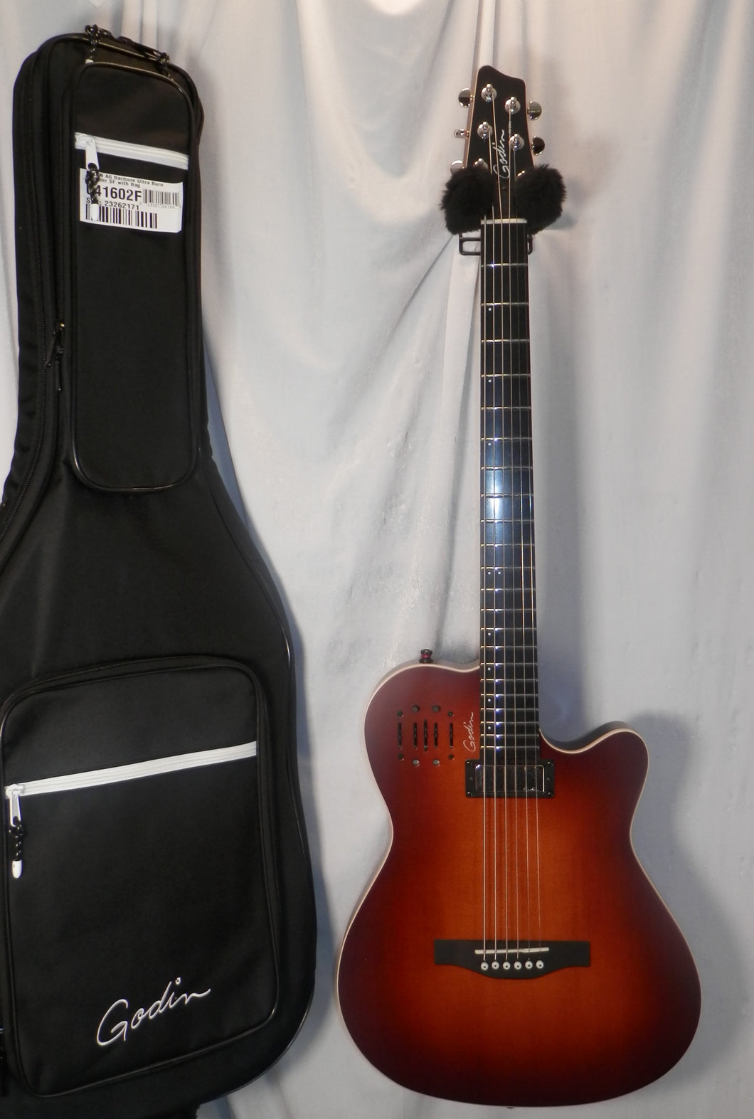 Godin A6 Ultra Baritone Steel String Acoustic Electric Guitar with gig bag Model # 041602F new SF/B-stock