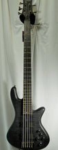Load image into Gallery viewer, Schecter Stiletto Studio-5 STBLS See-Thru Black Satin Flamed Maple Top 5-string Bass Model # 2721
