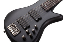 Load image into Gallery viewer, Schecter Stiletto Studio-5 STBLS See-Thru Black Satin Flamed Maple Top 5-string Bass Model # 2721
