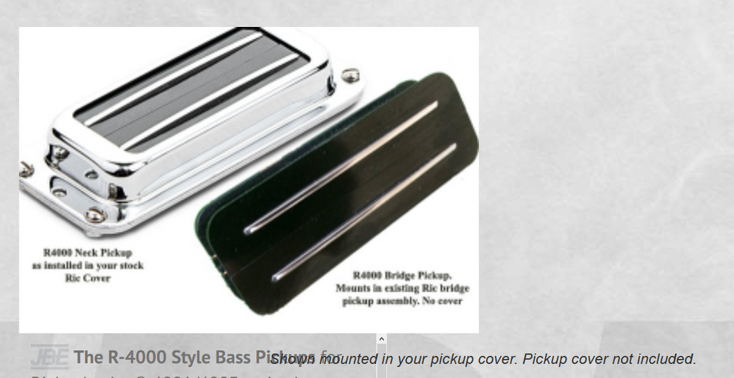 Joe Barden Engineering (JBE Pickups) R-4000 Style™ for RIC™ Basses Rickenbacker bass pickup set