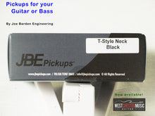 Load image into Gallery viewer, Joe Barden Engineering (JBE Pickups) T-Style Neck Pickup Black
