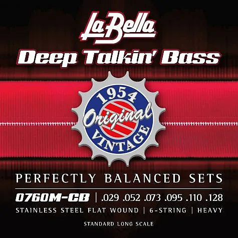 La Bella 0760M-CB Deep Talkin’ Bass, 1954 Style 6 String Heavy Gauge