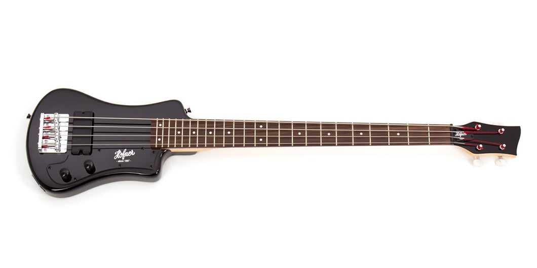 Hofner HCT-SHB-BK Shorty Electric Bass black with gig bag