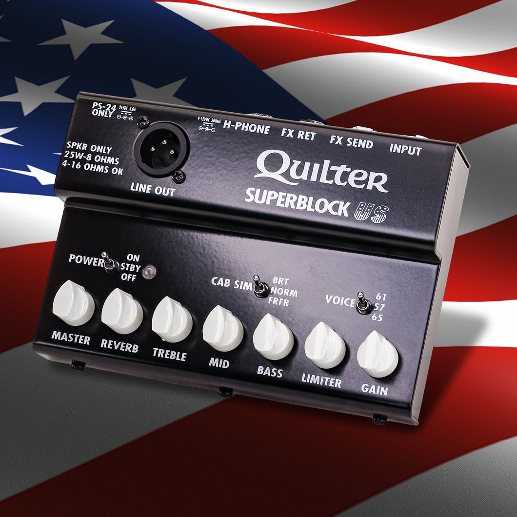 Quilter Superblock US 1 watt/ 25 watt Guitar Amp System for Pedalboard 3 Amp Voicings 2 Cab Sims