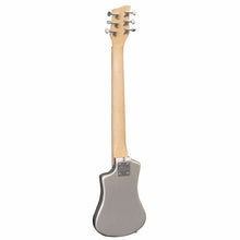 Load image into Gallery viewer, Hofner HCT-SH-SBT-O Shorty Travel Electric Guitar Metallic Silver with gig bag
